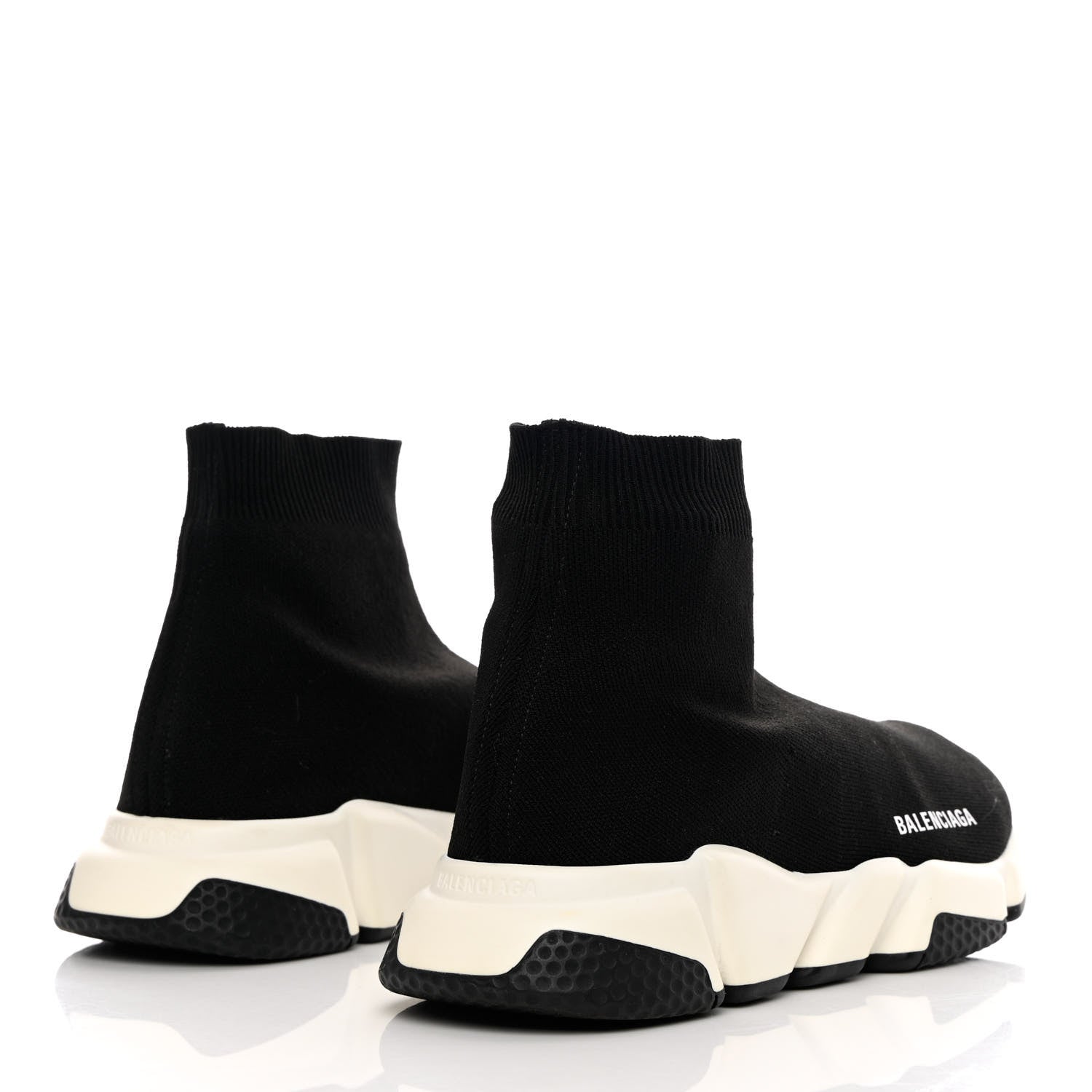 Balenciaga Neoprene Knit Mens Speed Sneakers 41 Black White 4 of 10