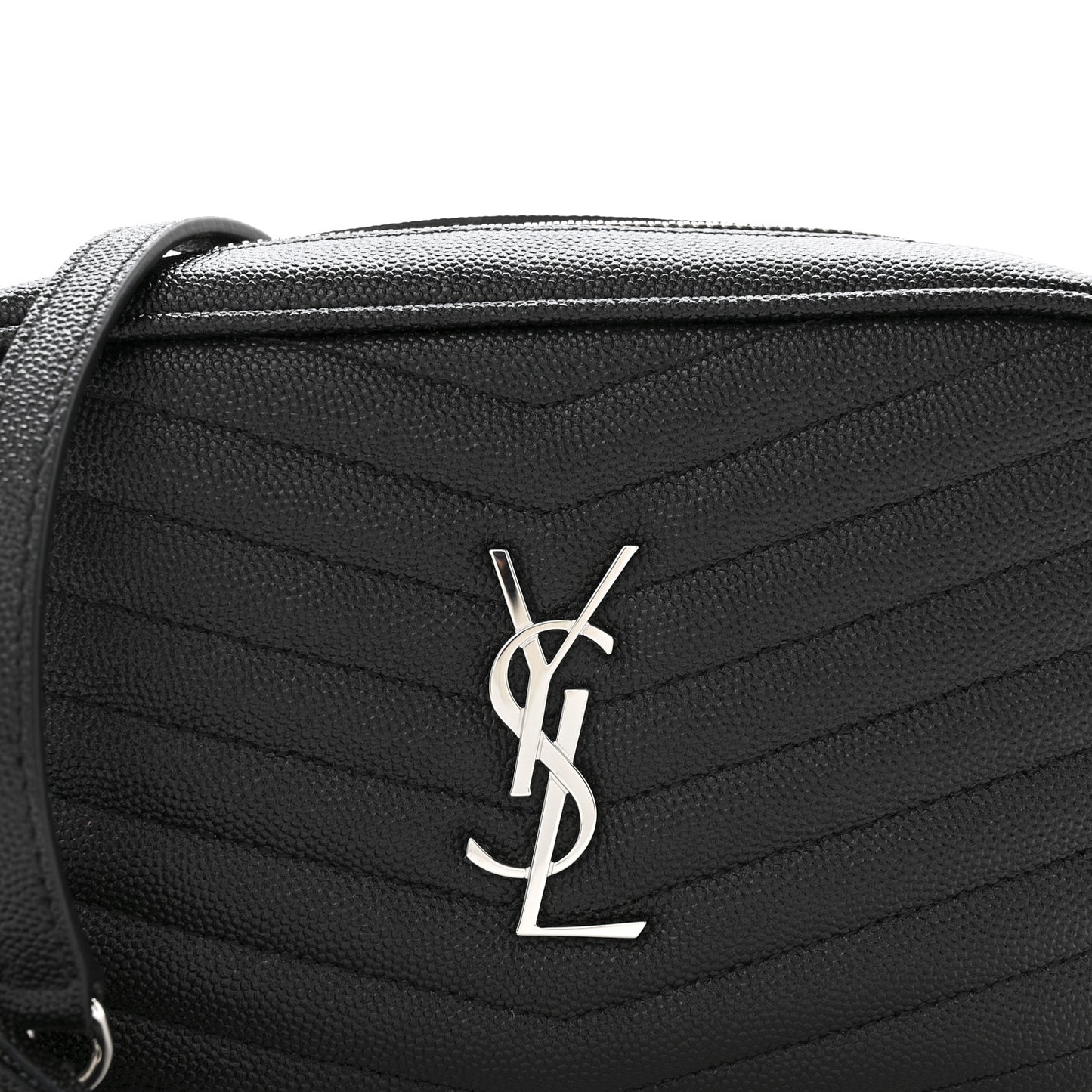 Grain De Poudre Matelasse Monogram Mini Lou Camera Bag Black
