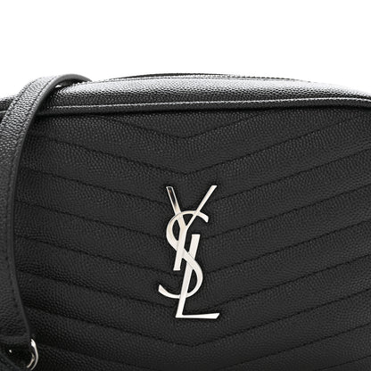 Saint Laurent Grain De Poudre Matelasse Monogram Mini Lou Camera Bag Black 8 of 13