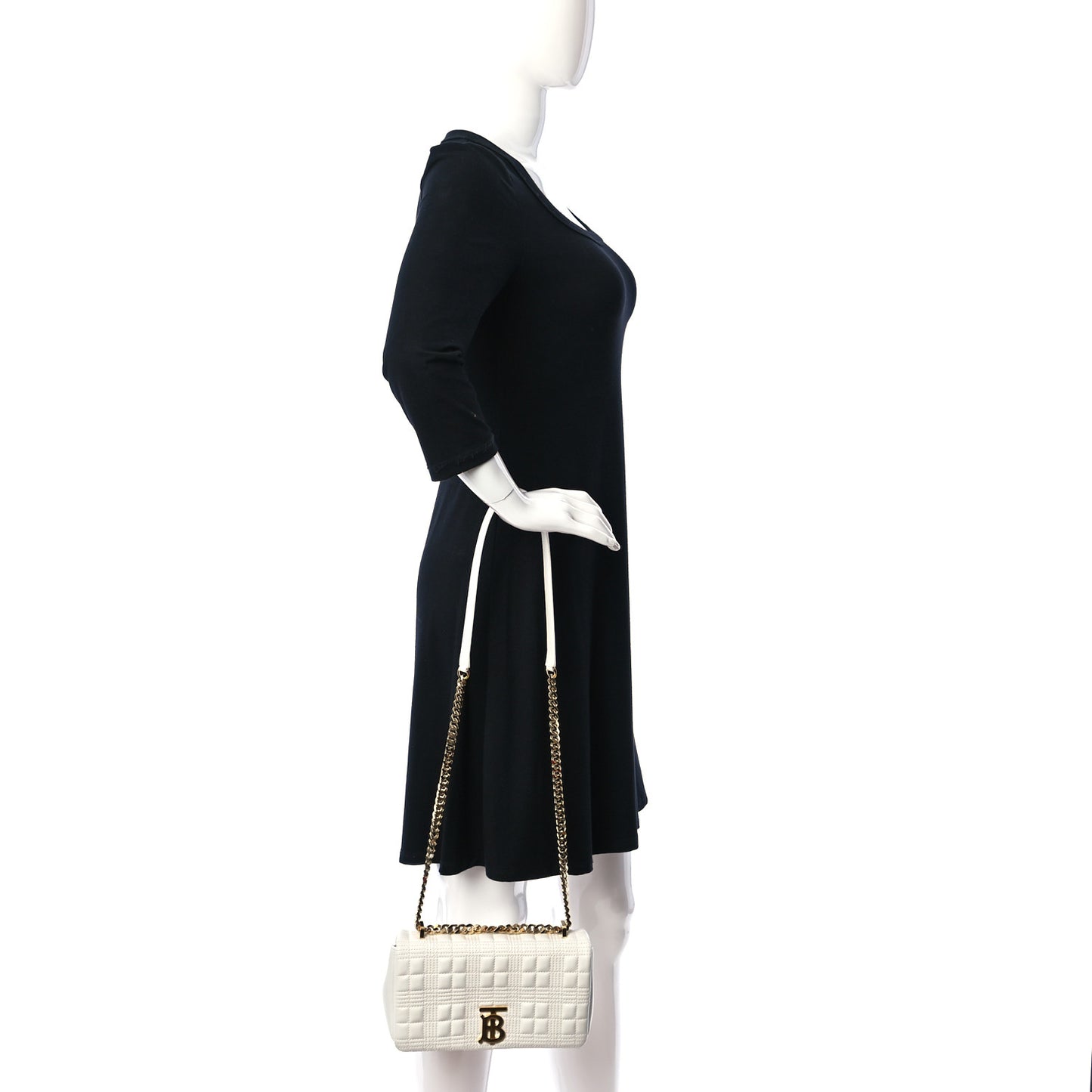 Lambskin Quilted Small Lola Bag Pale Vanille