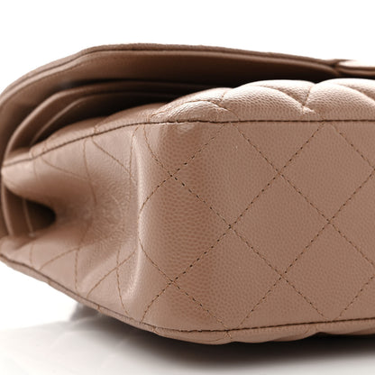Chanel Caviar Quilted Medium Double Flap Beige 8 of 11