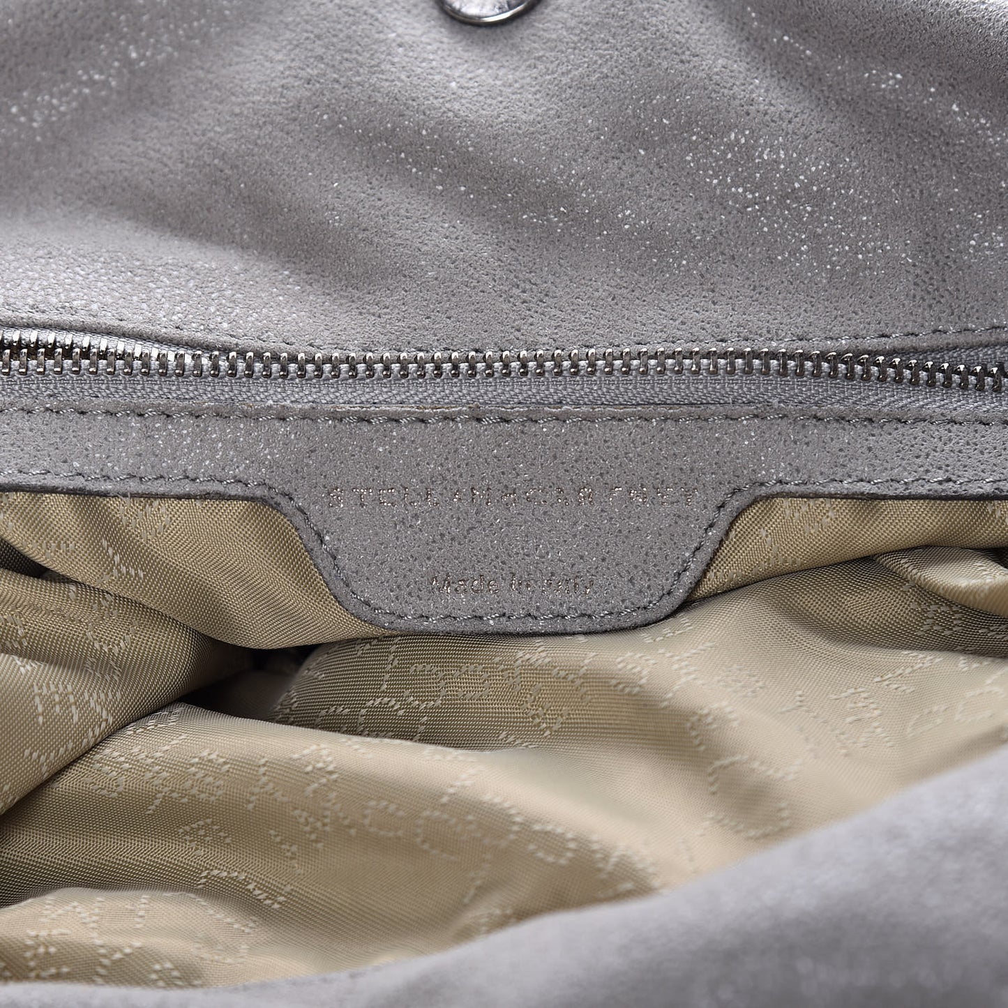 Shaggy Deer Falabella Fold Over Tote Grey