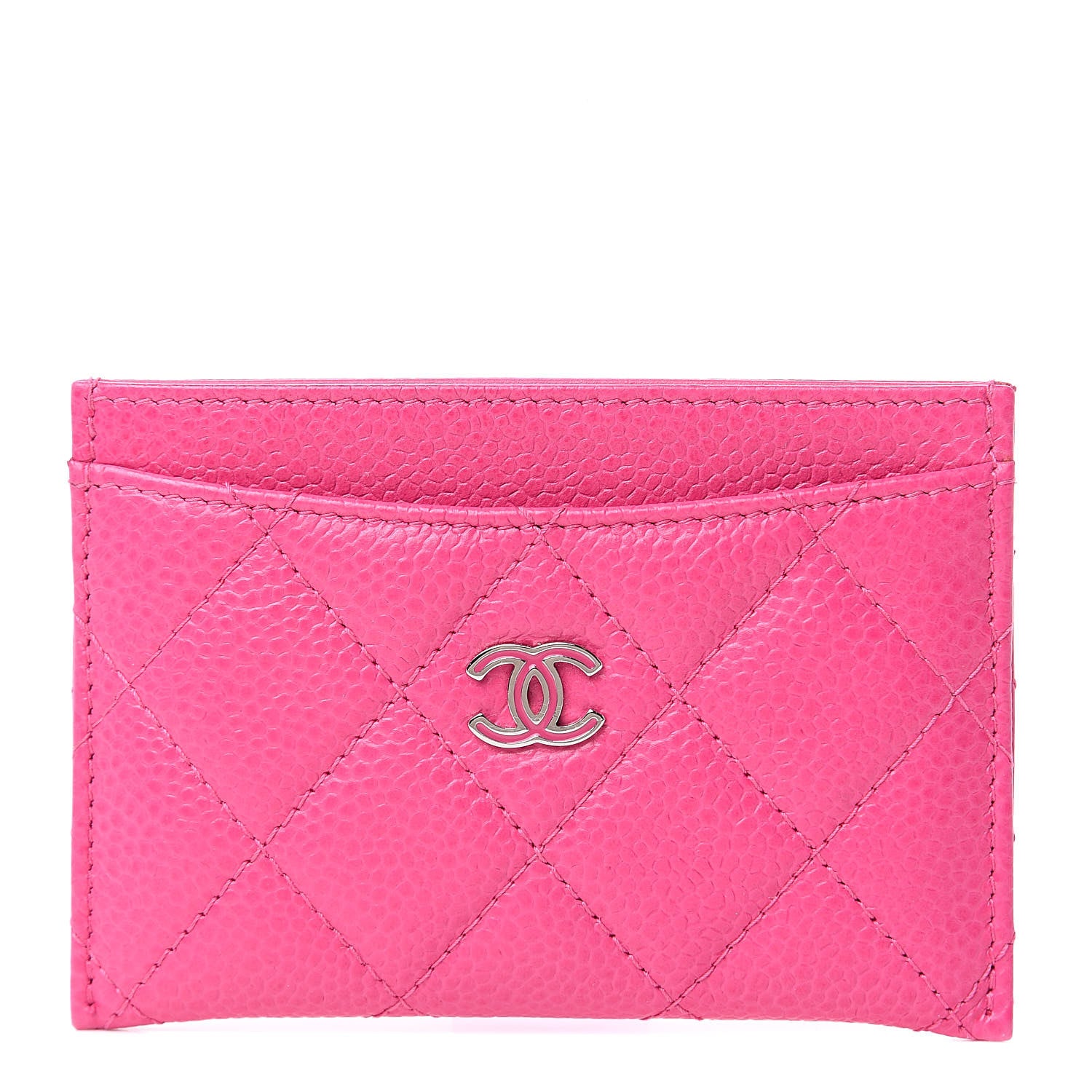 Chanel Caviar Quilted Card Holder Pink 1 of 8