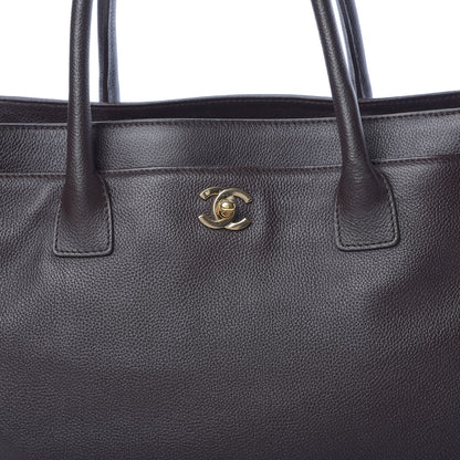 Chanel Calfskin Cerf Executive Shopper Tote Brown 8 of 14