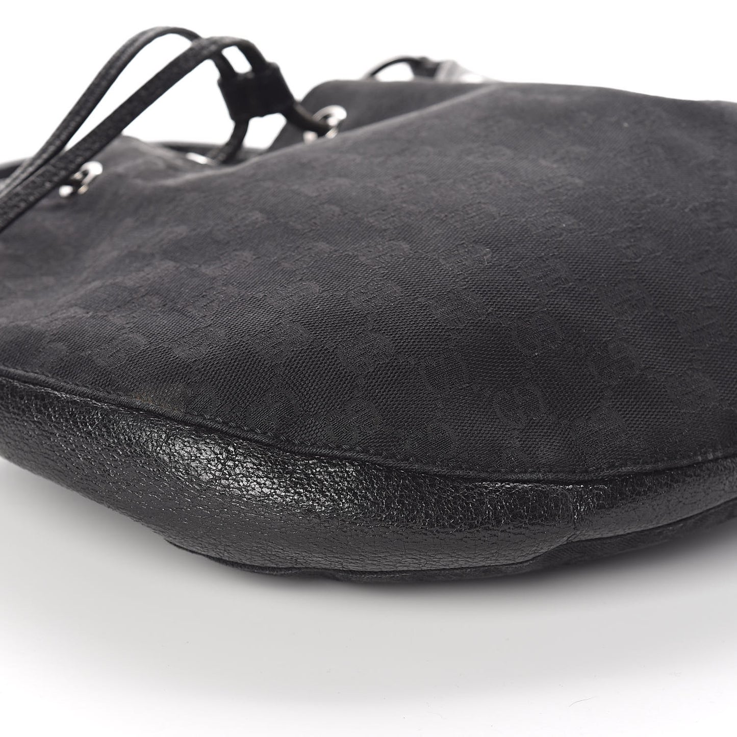 Monogram Drawstring Hobo Black