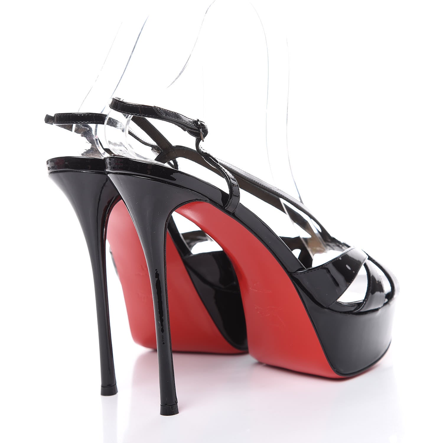 Christian Louboutin Patent Veracite 130 Sandals 41 Black 4 of 9