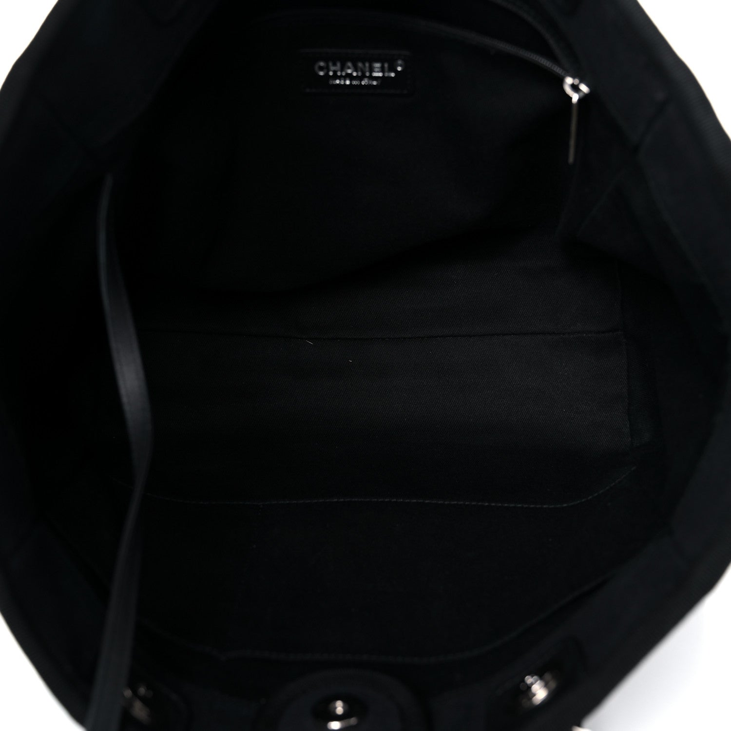 Chanel Mixed Fibers Small Deauville Tote Black 5 of 15