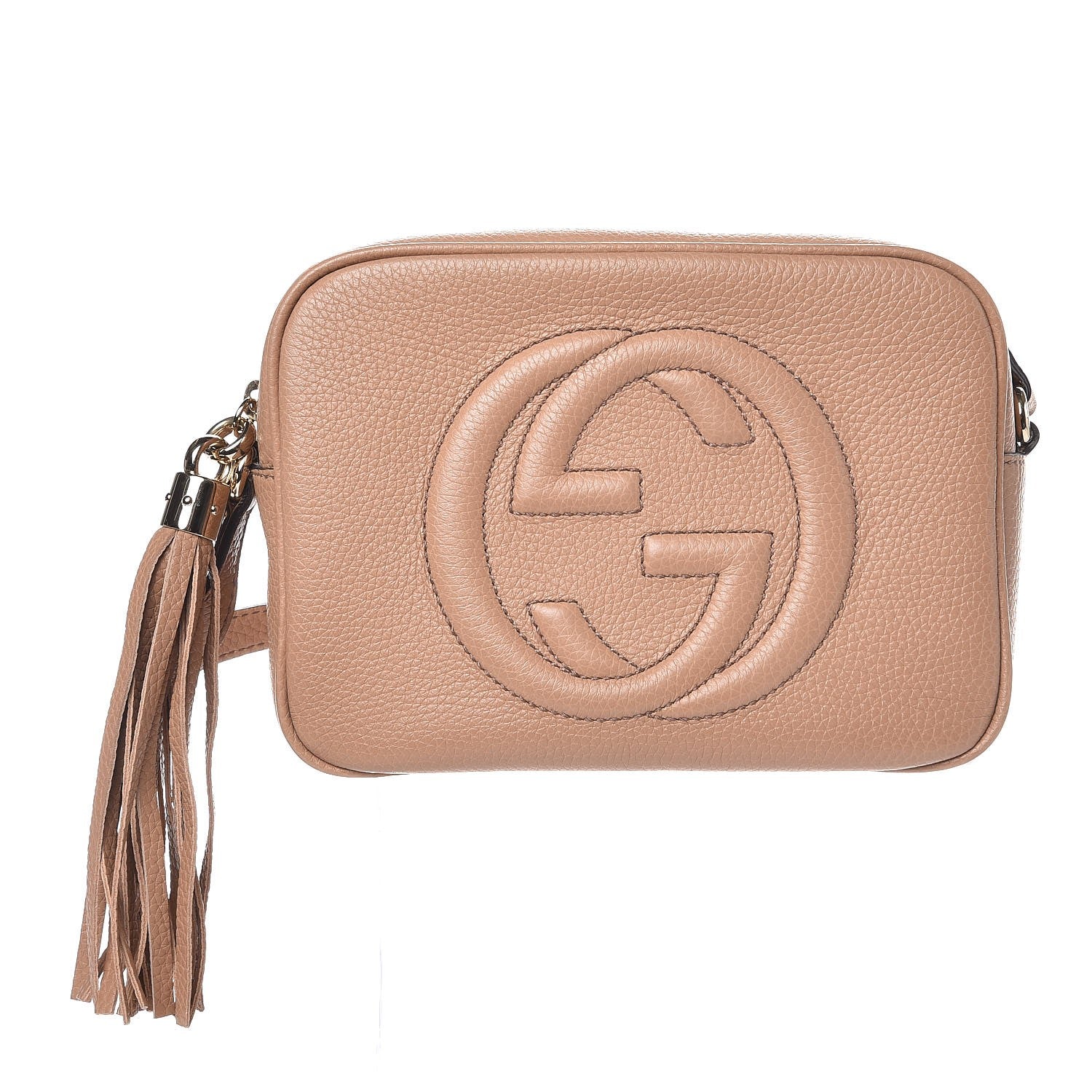 Gucci Pebbled Calfskin Small Soho Disco Bag Camelia 1 of 8