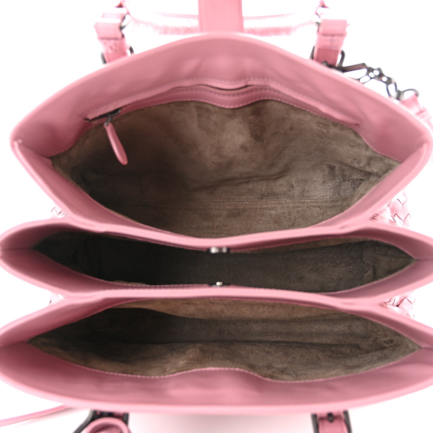 Nappa Intrecciato Small Roma Tote Mallow