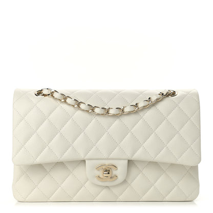 Chanel Caviar Quilted Medium Double Flap White 1 of 10