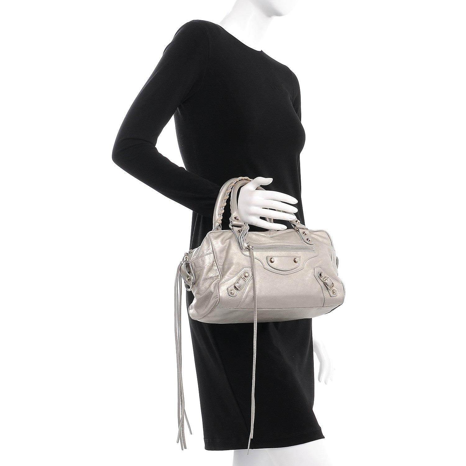 Balenciaga Agneau Classic Hardware Box Bag Silver Hardware 2 of 12