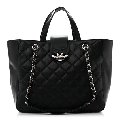Chanel Caviar Quilted Small CC Box Shopping Tote Black 1 of 15