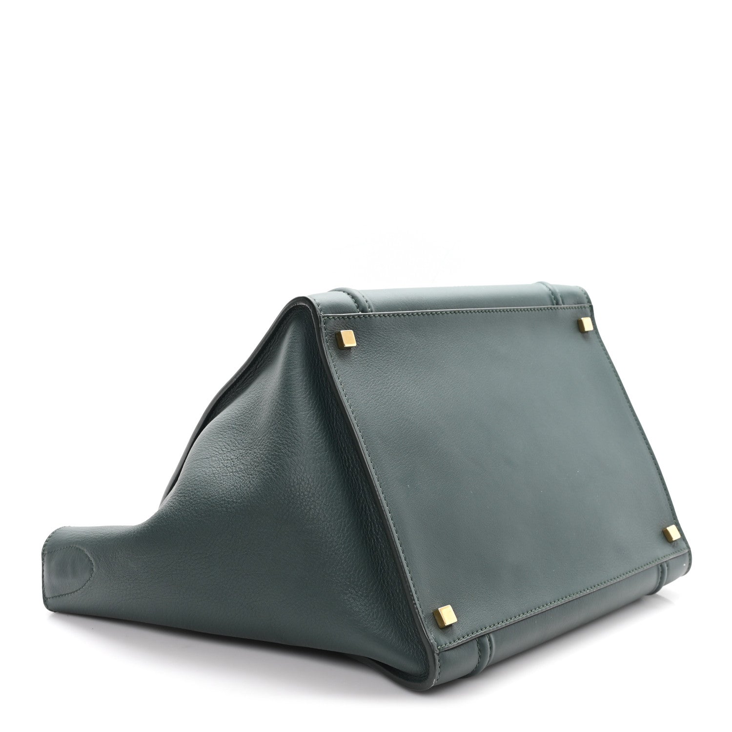 Celine Grained Calfskin Medium Phantom Luggage Emerald 4 of 9