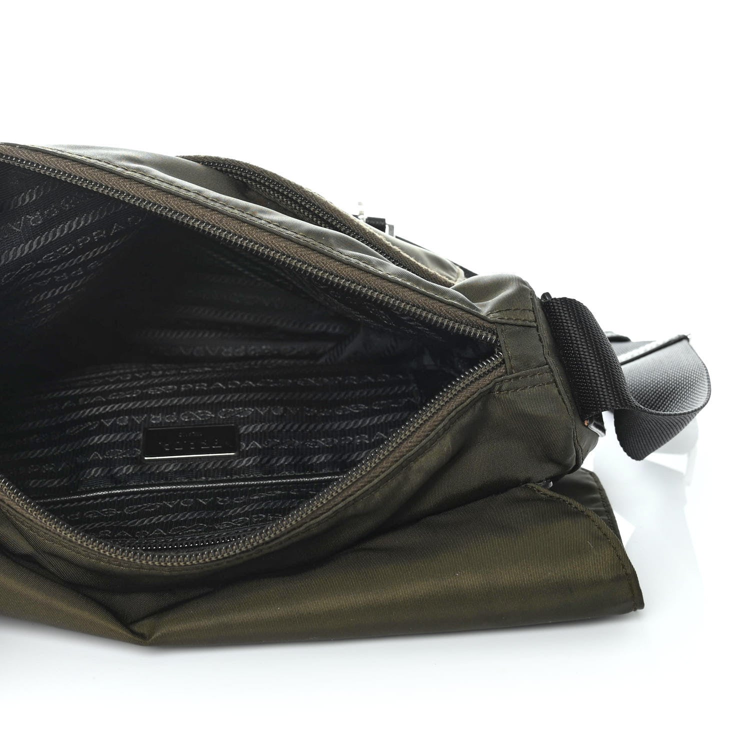 Prada Tessuto Nylon Saffiano Messenger Bag Mimetico 4 of 4