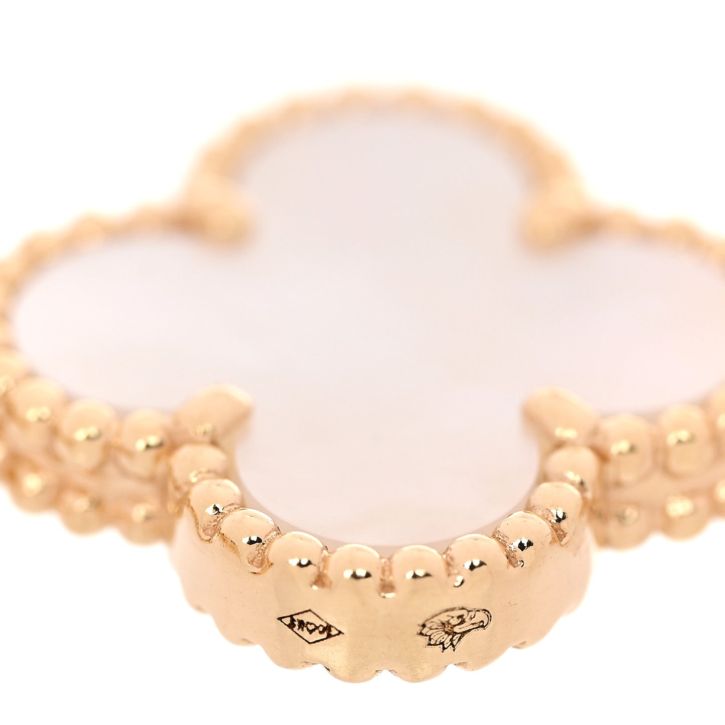18K Yellow Gold Mother of Pearl 5 Motifs Vintage Alhambra Bracelet