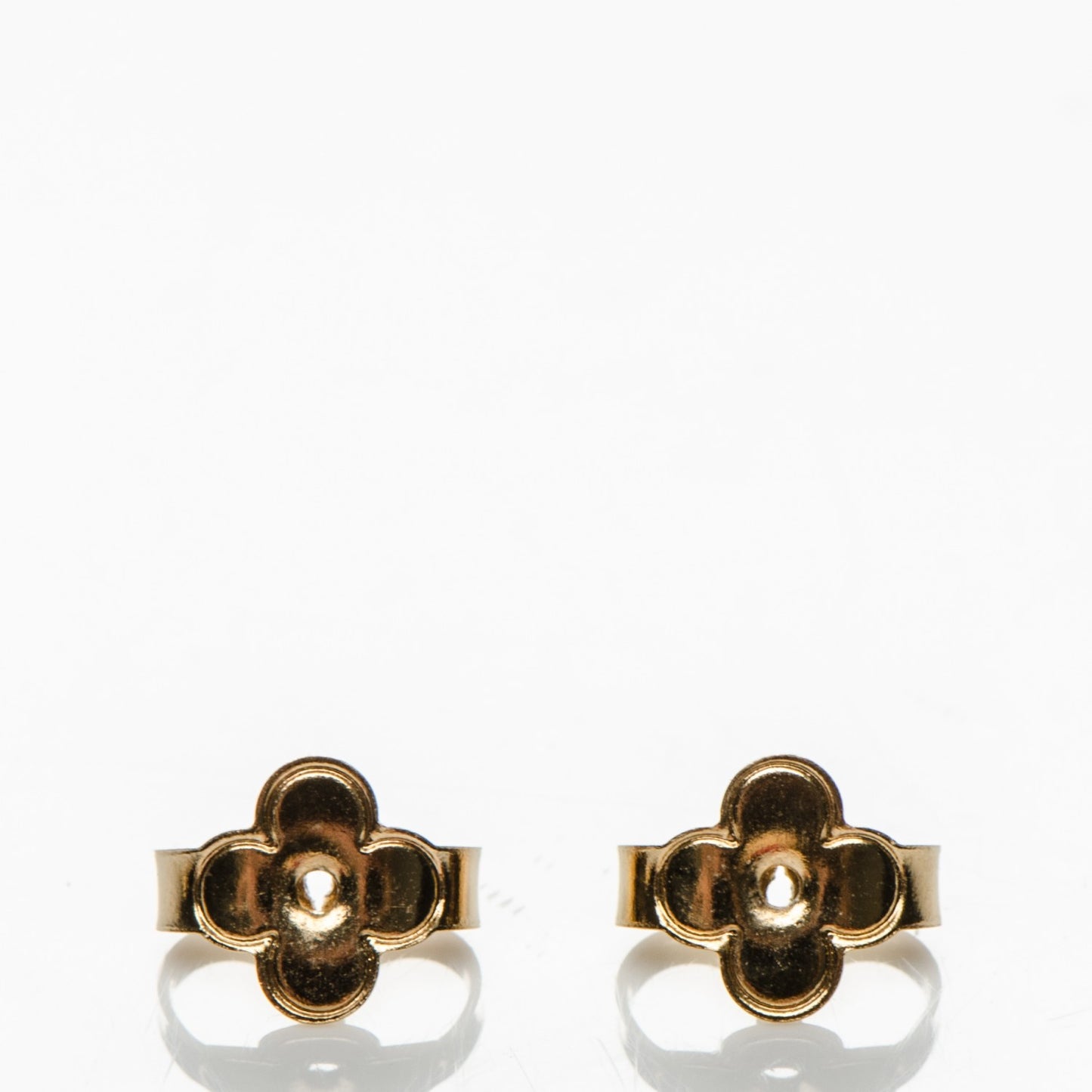 Gold Wood Enamel Hoop Drop Earrings Red