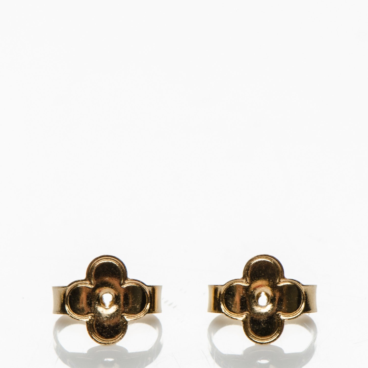 Louis Vuitton Gold Wood Enamel Hoop Drop Earrings Red 6 of 8