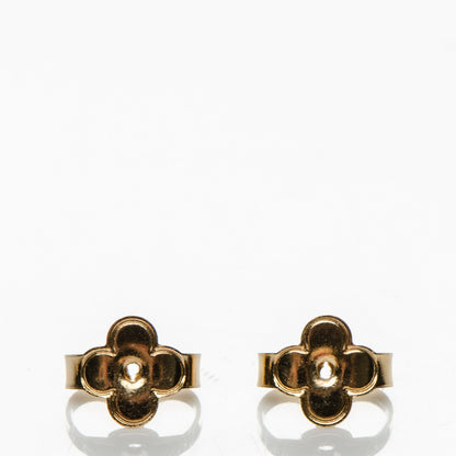 Louis Vuitton Gold Wood Enamel Hoop Drop Earrings Red 6 of 8