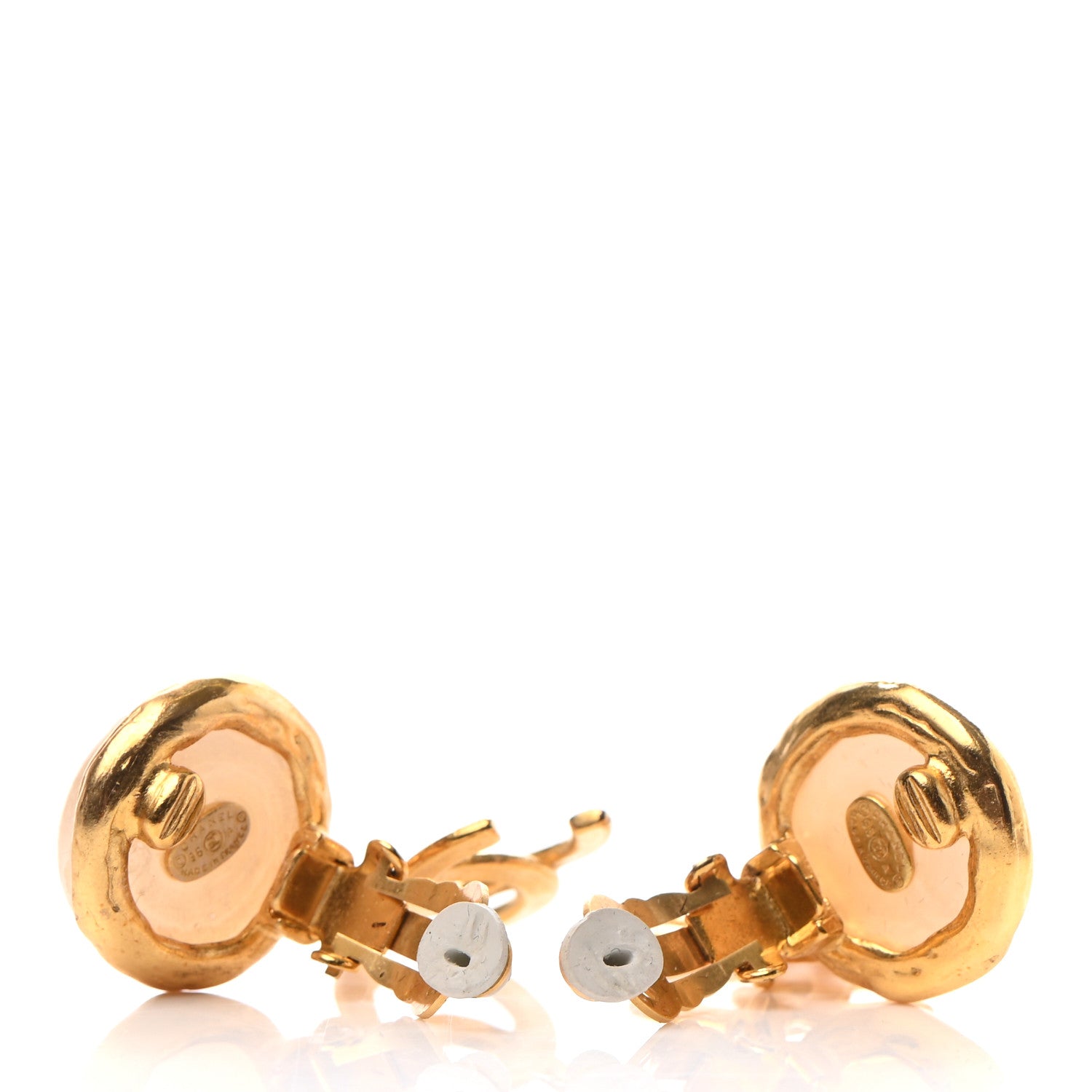 Chanel Pearl CC Dangle Clip On Earrings Gold 3 of 8