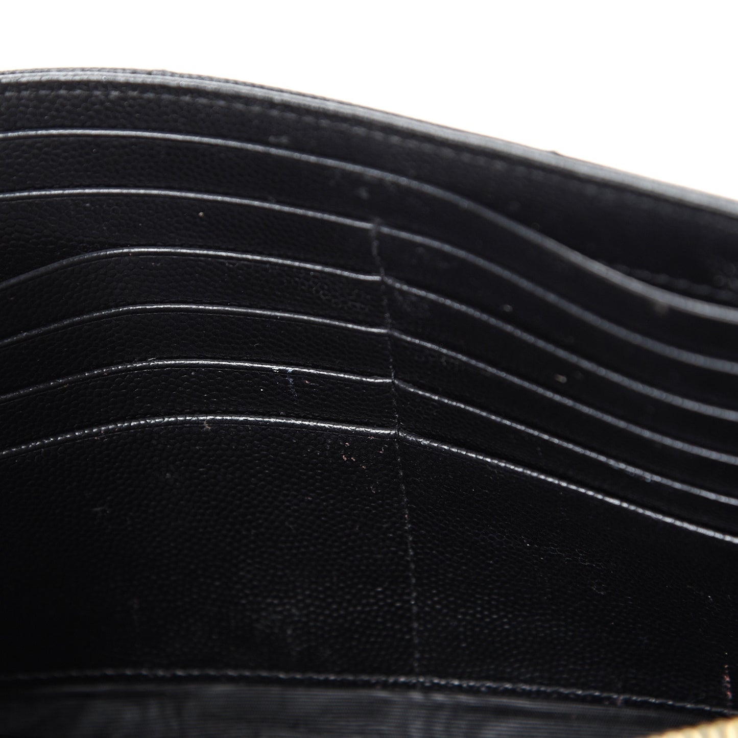 Grain De Poudre Matelasse Chevron Monogram Chain Wallet Black