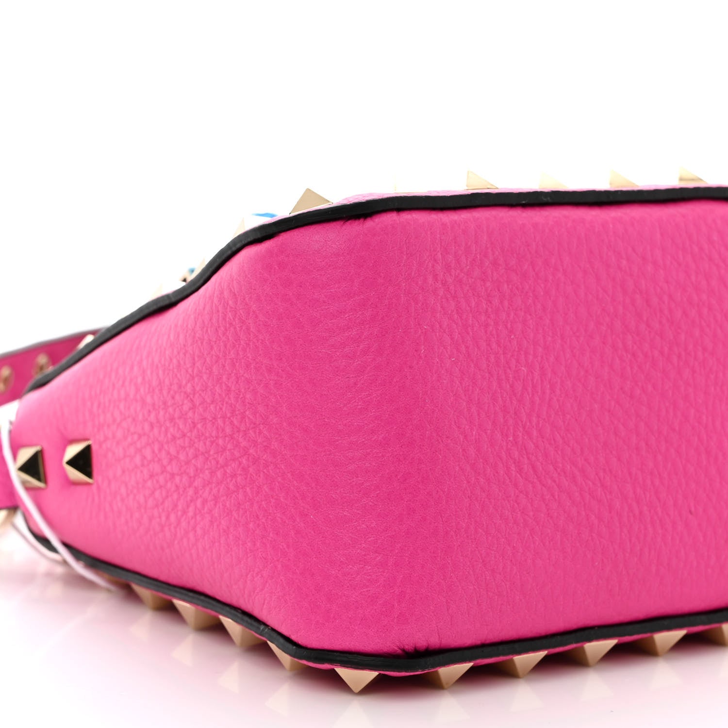 Valentino Garavani Pebbled Calfskin Small Rockstud Flip Lock Shoulder Bag Pink PP 8 of 10