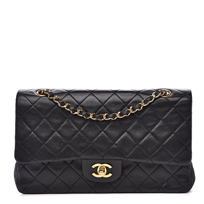 Chanel Lambskin Quilted Medium Double Flap Black 1 of 15