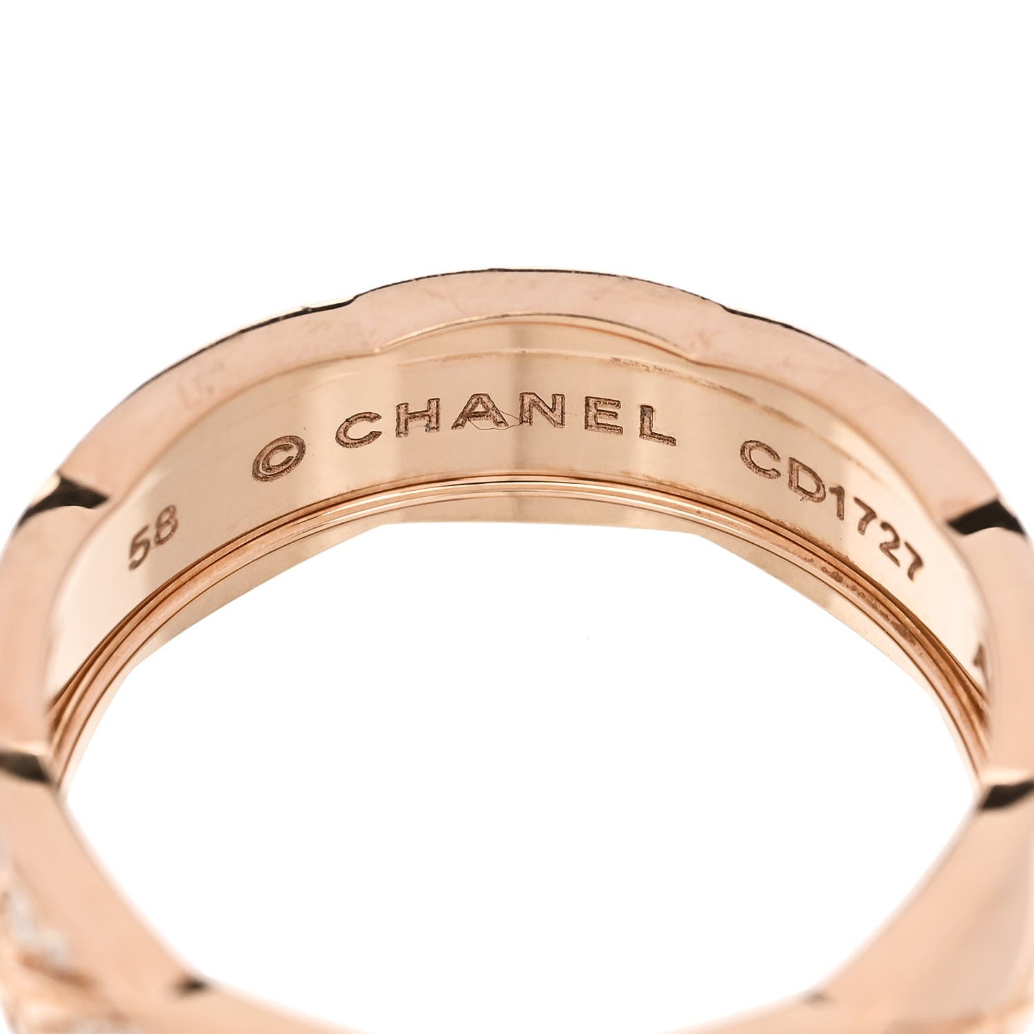 Chanel 18K Beige Gold Diamond Small Coco Crush Ring 55 8.5 4 of 5