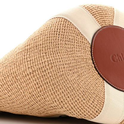 Chloe Raffia Large Woody Tote White 6 of 12