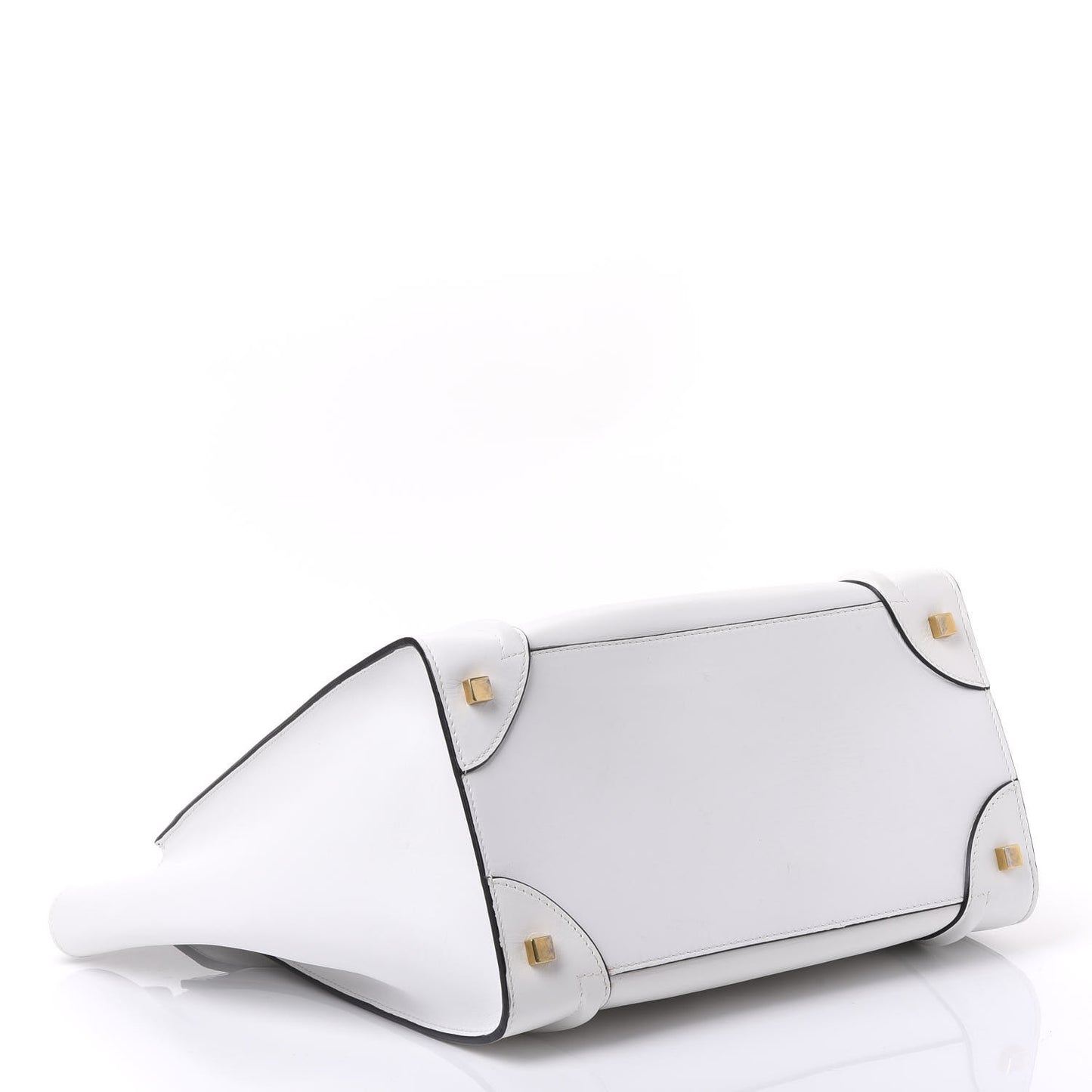 Satin Calfskin Mini Bi-Color Luggage White Black