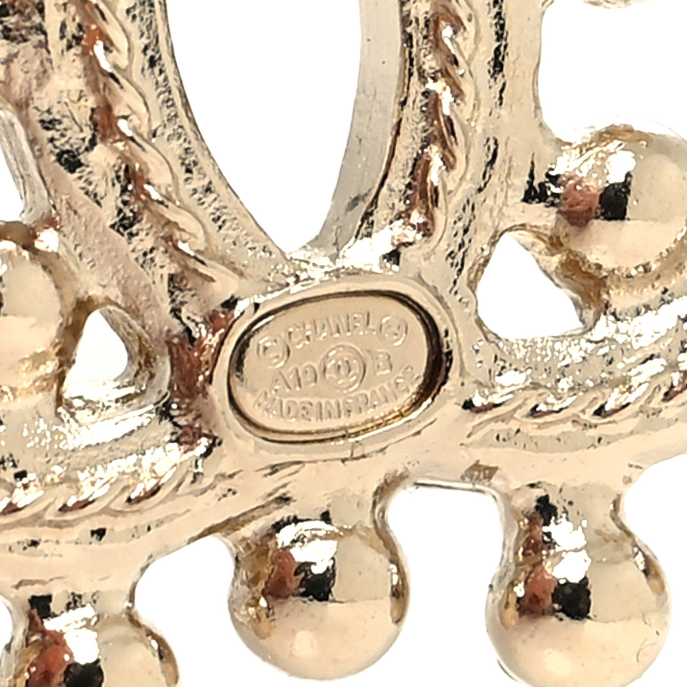 Chanel Pearl CC Earrings Gold 4 of 4