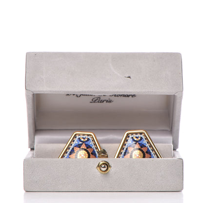 Hermes Printed Enamel Clip On Earrings 5 of 5