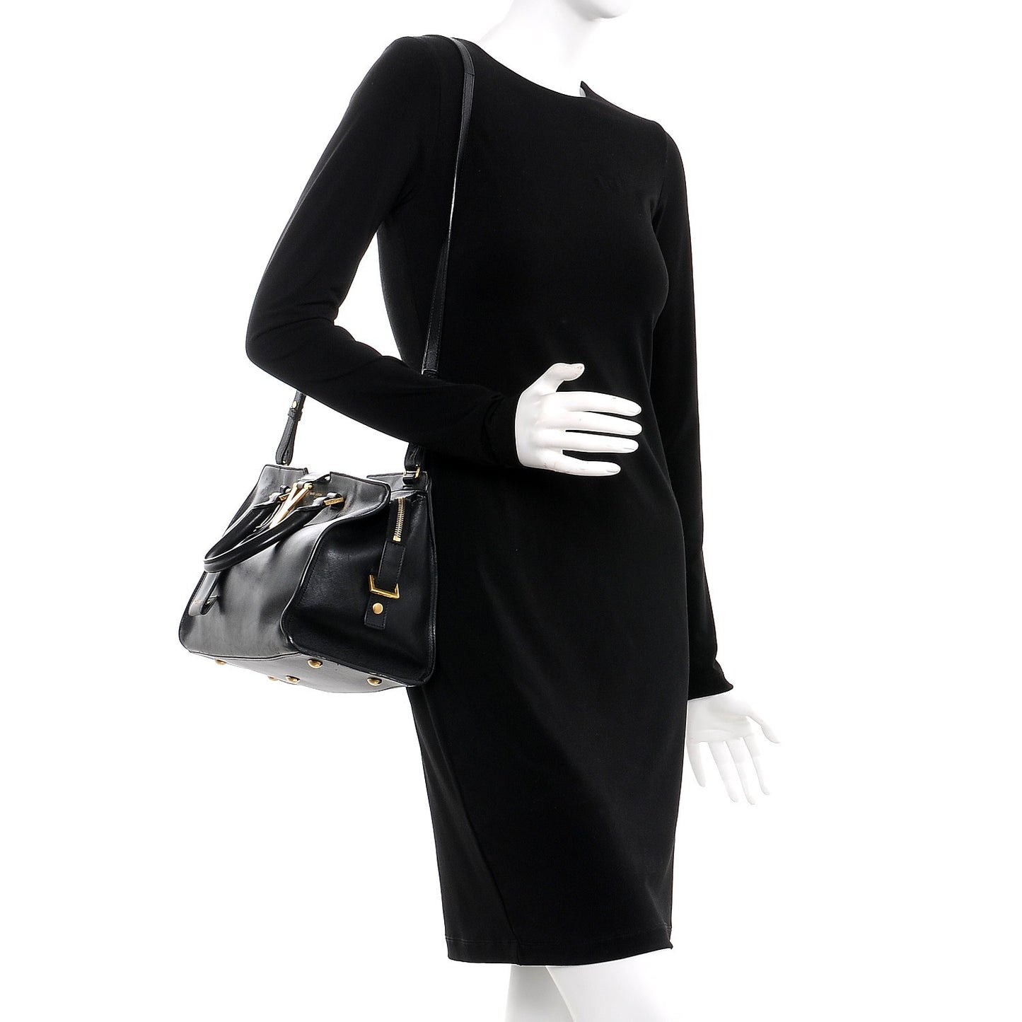 Calfskin Small Classic Y Cabas Black