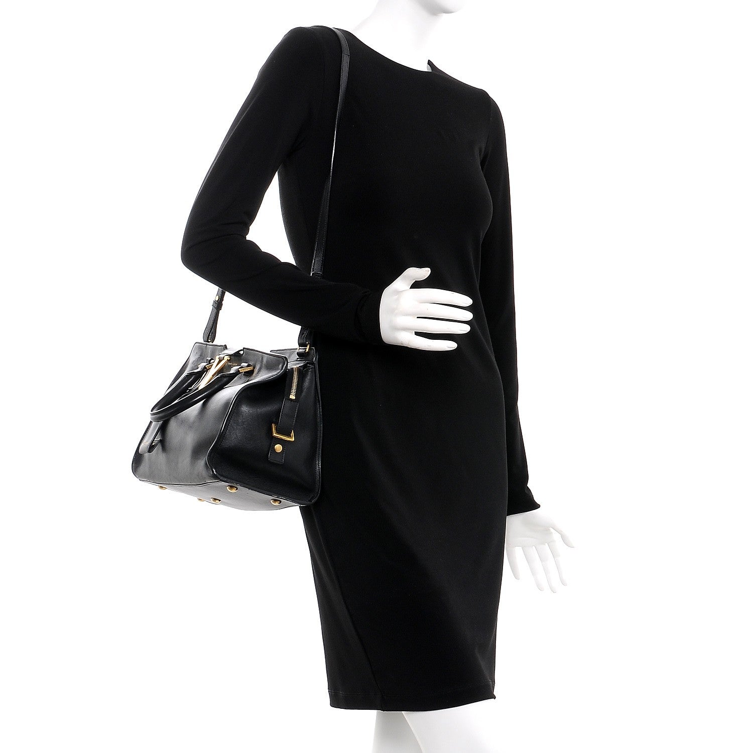 Saint Laurent Calfskin Small Classic Y Cabas Black 2 of 15