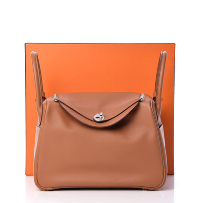 Hermes Swift Epsom Lindy 30 Tressage De Cuir Gold Black Craie 11 of 11
