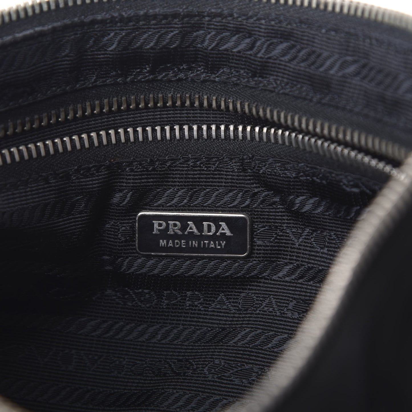 Tessuto Nylon Saffiano Shoulder Bag Black