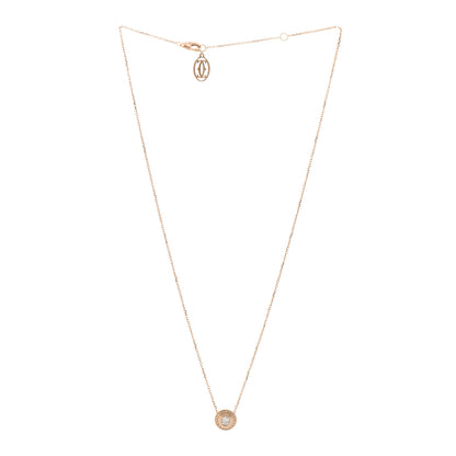 Cartier 18K Pink Gold Diamond .19ct D'Amour Pave Necklace 2 of 5