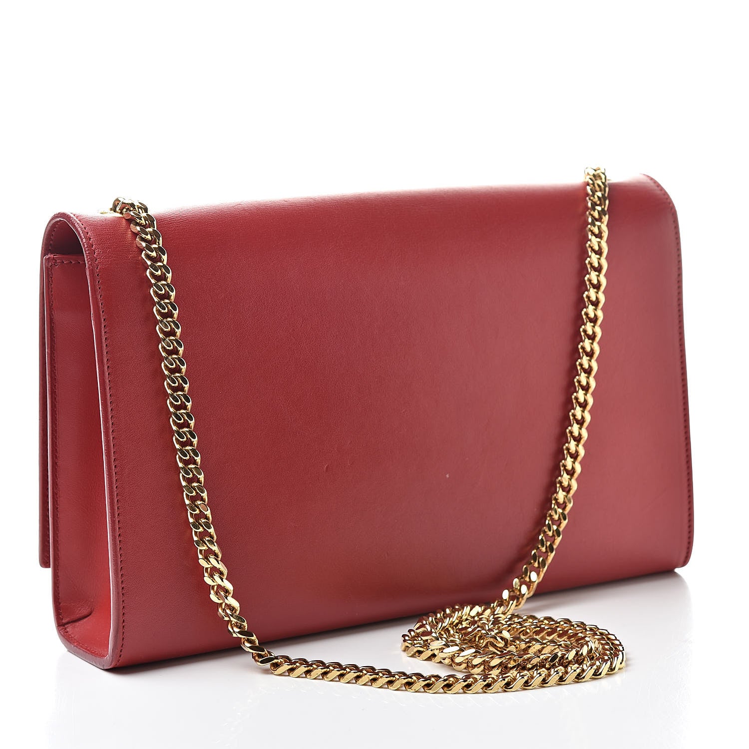 Saint Laurent Smooth Calfskin Medium Classic Monogram Kate Tassel Satchel Lipstick Red 3 of 23