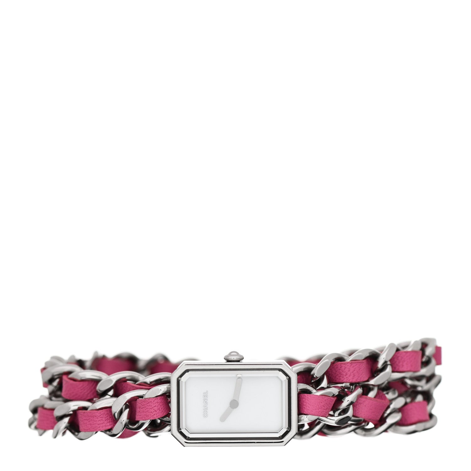 Chanel Stainless Steel Lambskin Mother of Pearl 16mm Premiere Rock Triple Row Quartz Watch Pink 2 of 5