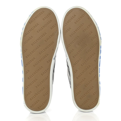 Balenciaga Canvas Jacquard Diagonal Allover Logo Womens Match Graffiti Sneakers 40 Grey 5 of 14