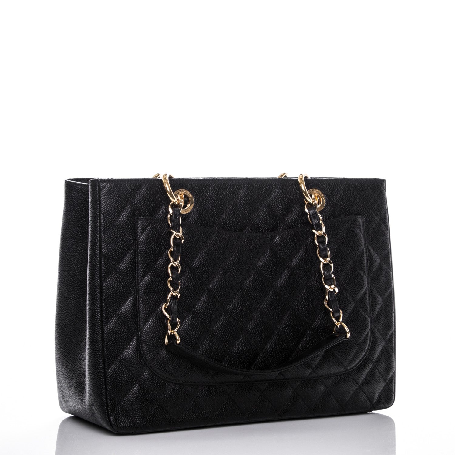 Chanel Caviar Quilted Grand Shopping Tote GST Black 3 of 7