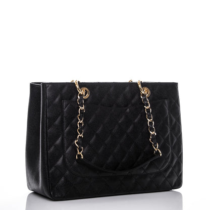Chanel Caviar Quilted Grand Shopping Tote GST Black 3 of 7