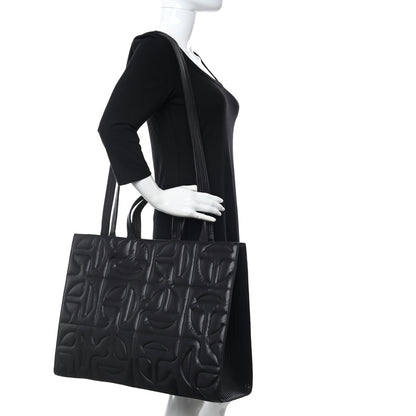 Telfar x MOOSE KNUCKLES Nylon Quilted Large Shopping Bag Black 2 of 7
