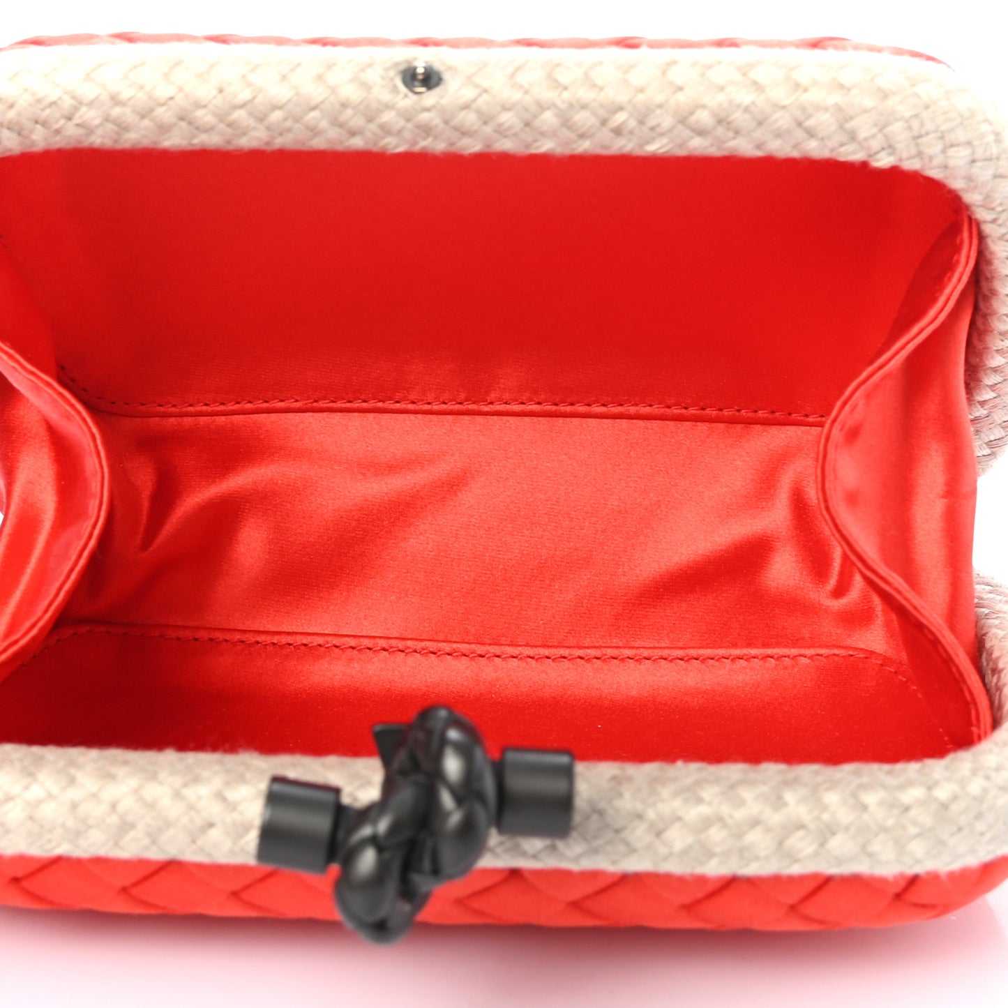 Satin Intreccio Impero Knot Clutch Vesuvio