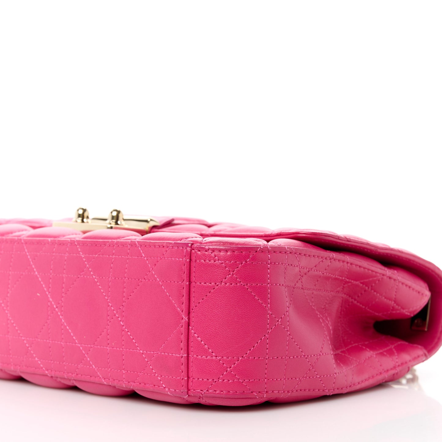 Lambskin Cannage Medium Miss Dior Flap Fuchsia