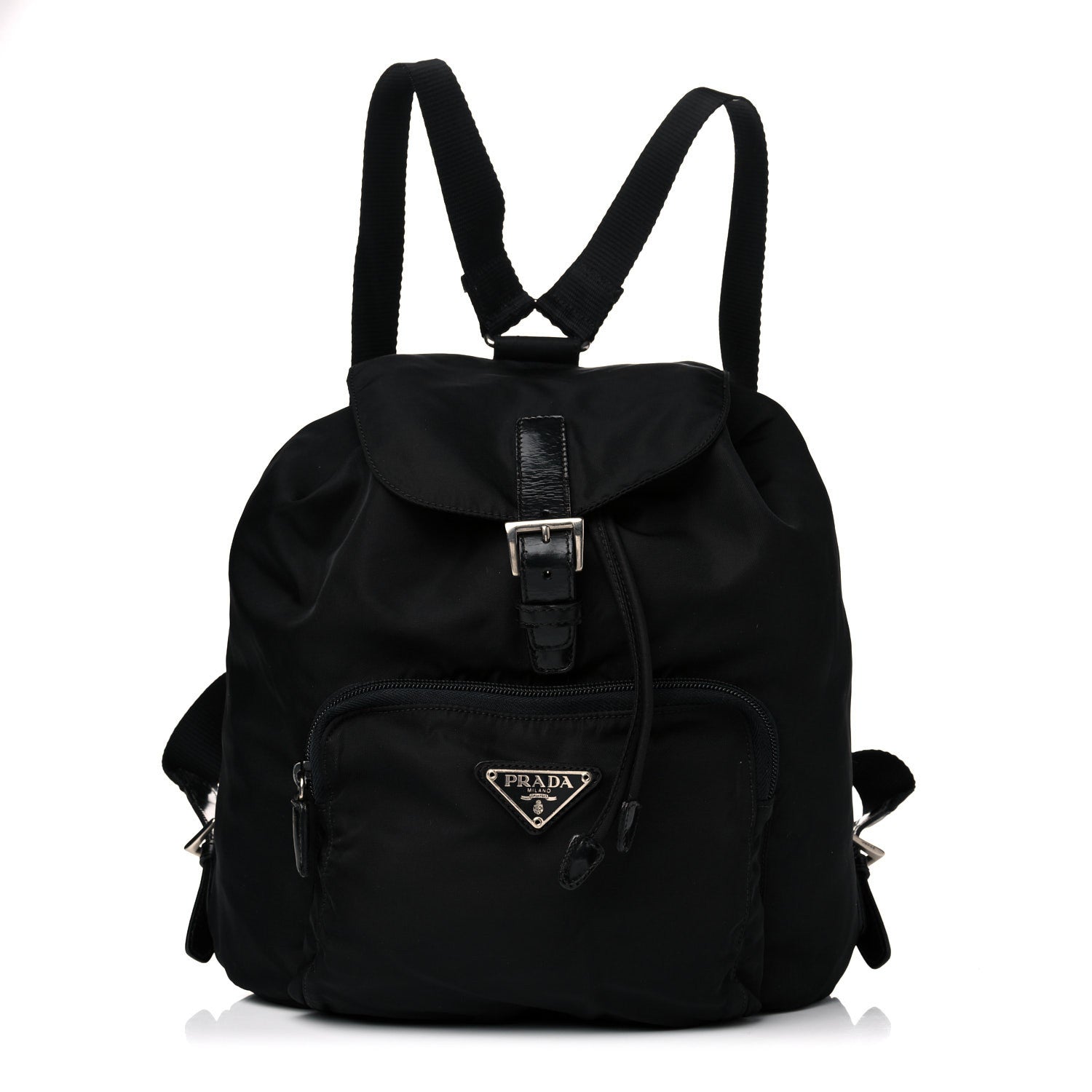 Prada Nylon Vela Medium Cinch Backpack Black 1 of 15