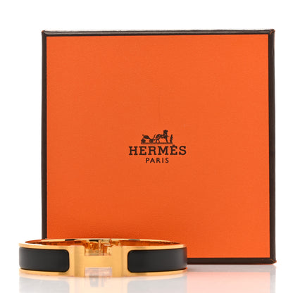 Hermes Matte Enamel Narrow Clic Clac HH Bracelet T5 Black 5 of 5