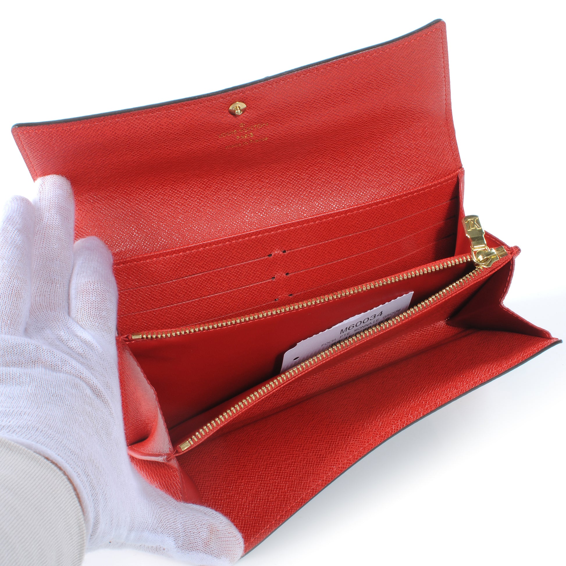 Louis Vuitton Monogram Groom Sarah Wallet Red 4 of 6
