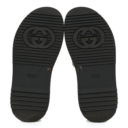 Gucci Jacquard Black Denim GG Monogram Angelina Platform 55mm Slide Sandals 36.5 Black Ivory 5 of 9