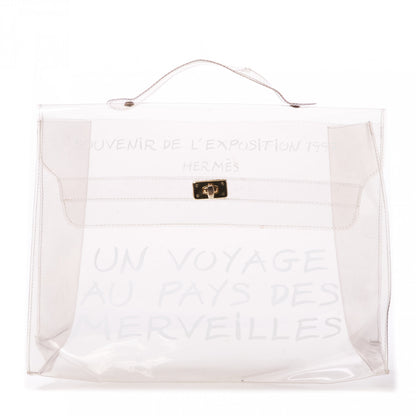 Hermes Vinyl Souvenir De L'Exposition Kelly Transparent 1 of 7