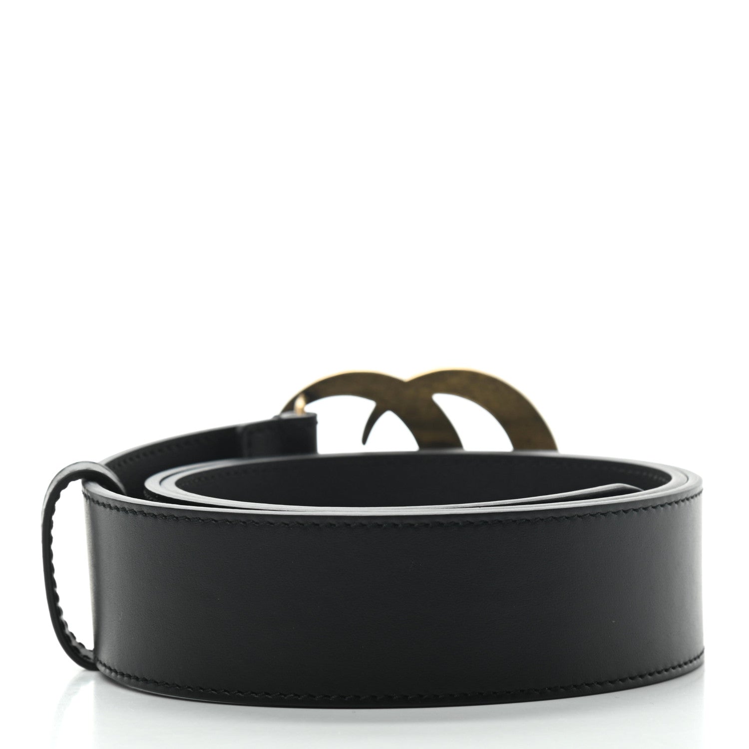 Gucci Moon Calfskin Pearl Double G 40mm Belt 85 34 Black Cream 2 of 3
